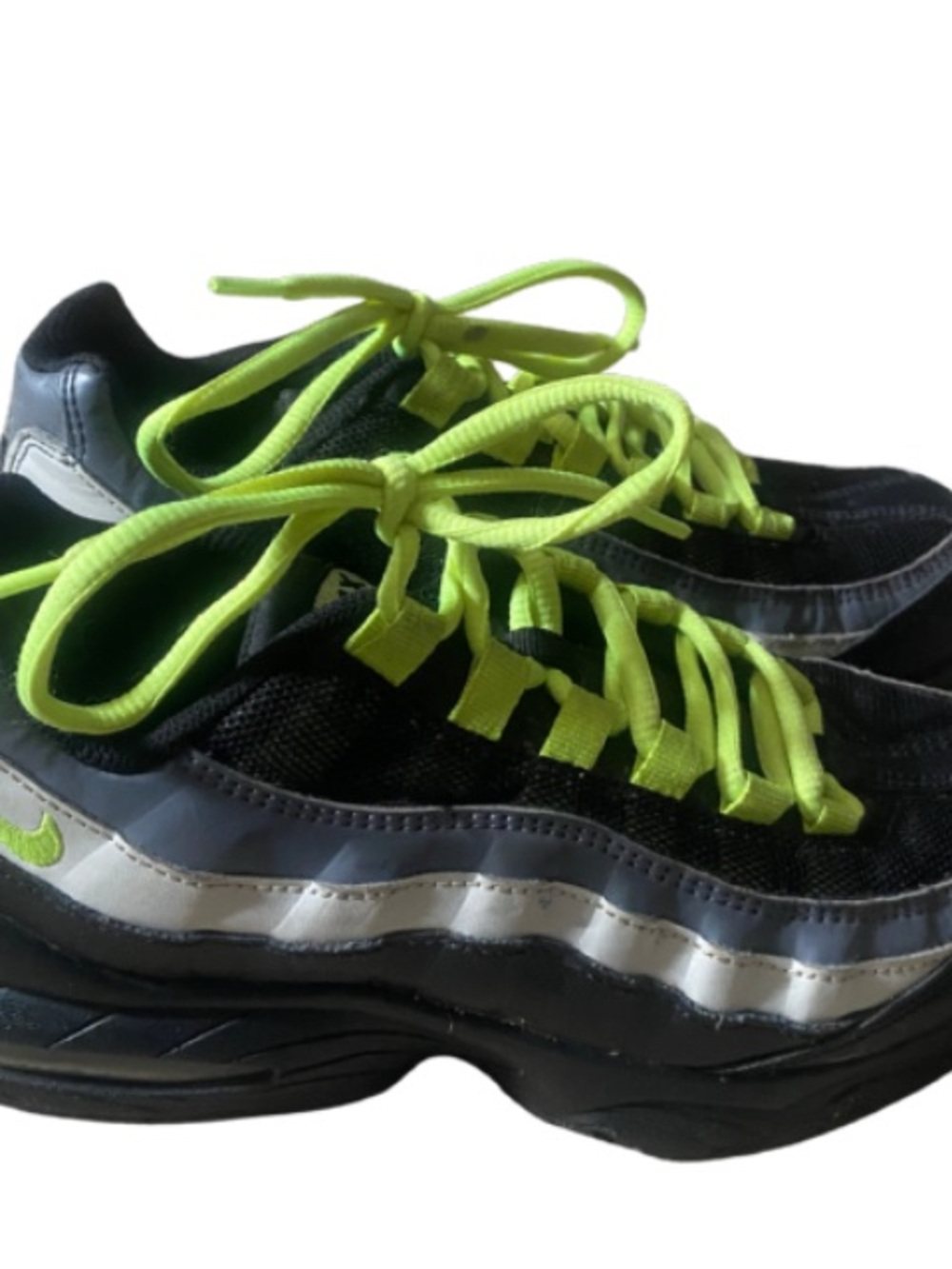 Nike Air Max 95 Black Volt (GS) Sneakers Size 6Y - Unisex Youth